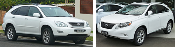 Lexus RX350 tow bar vehicle image Lexus RX350 tow bar vehicle image
